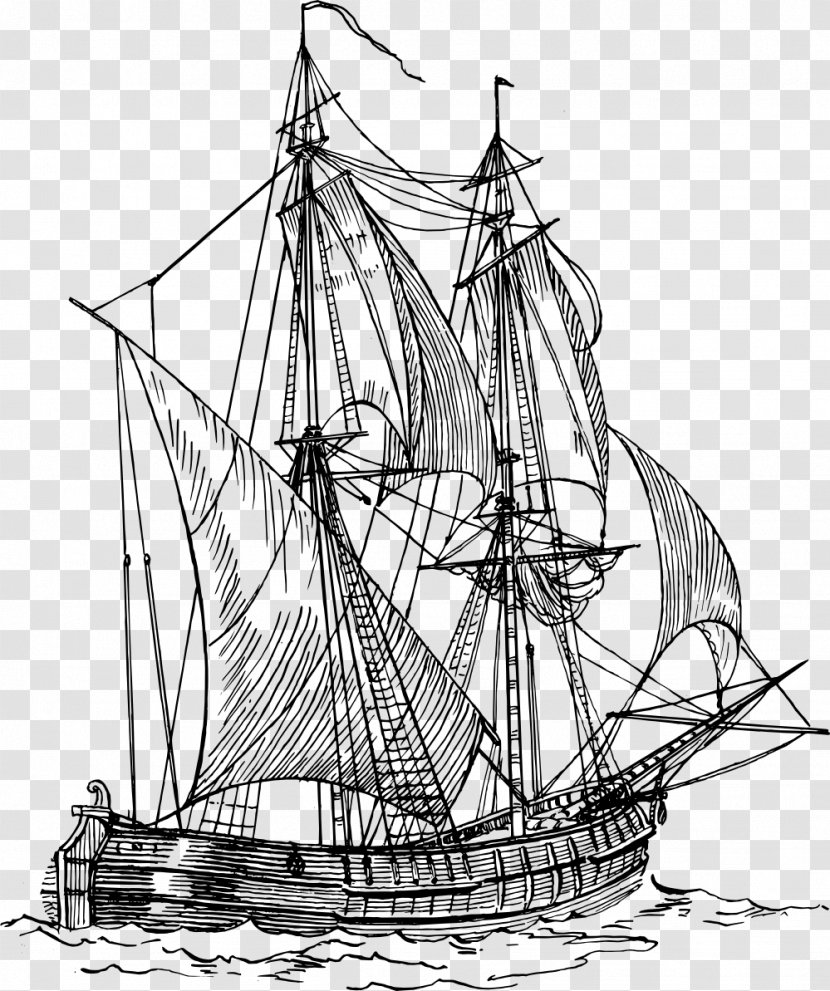 Bilander Sailing Ship Clip Art - Baltimore Clipper - Sail Transparent PNG