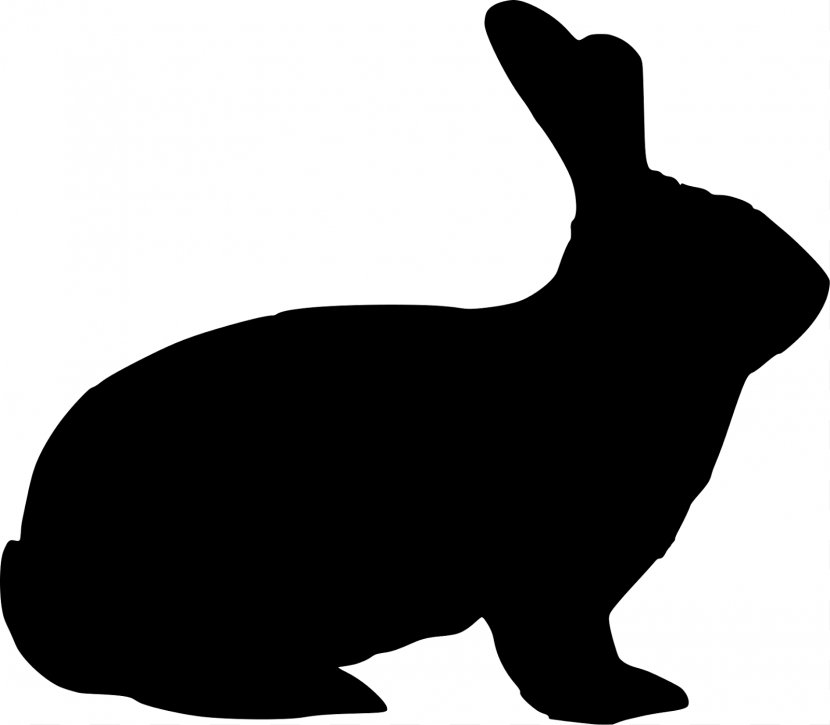 Easter Bunny Hare Rabbit Silhouette Clip Art - Mammal - Cliparts Transparent PNG