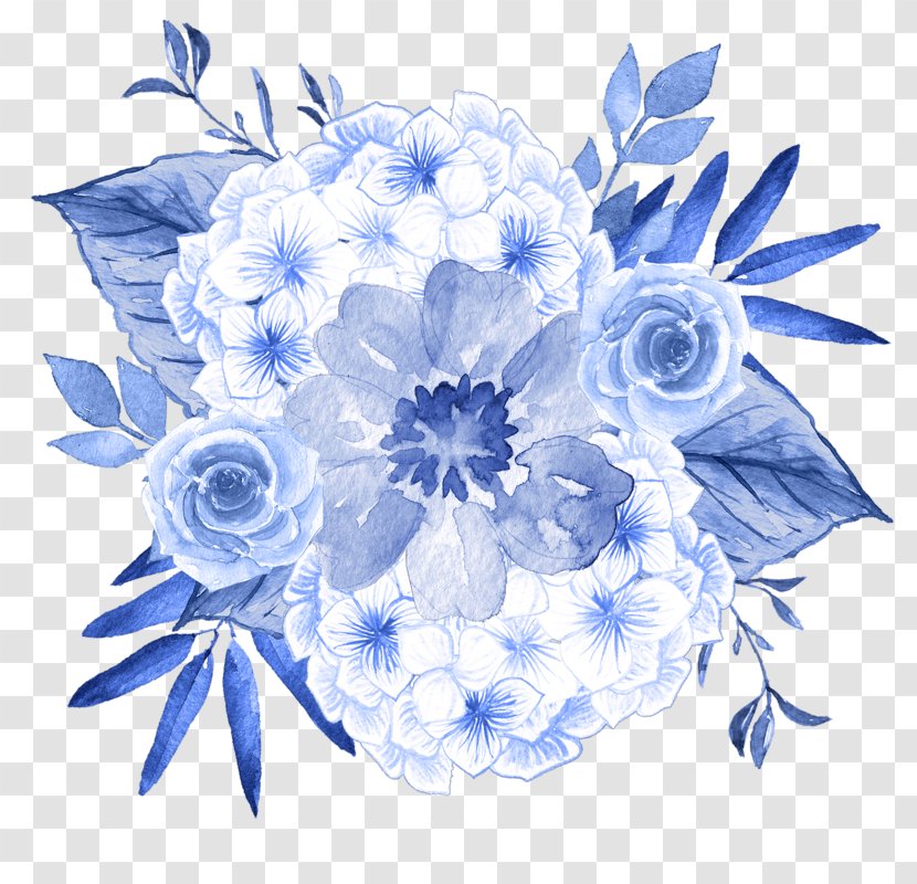Floral Design Blue Wedding Invitation Flower Clip Art Transparent PNG