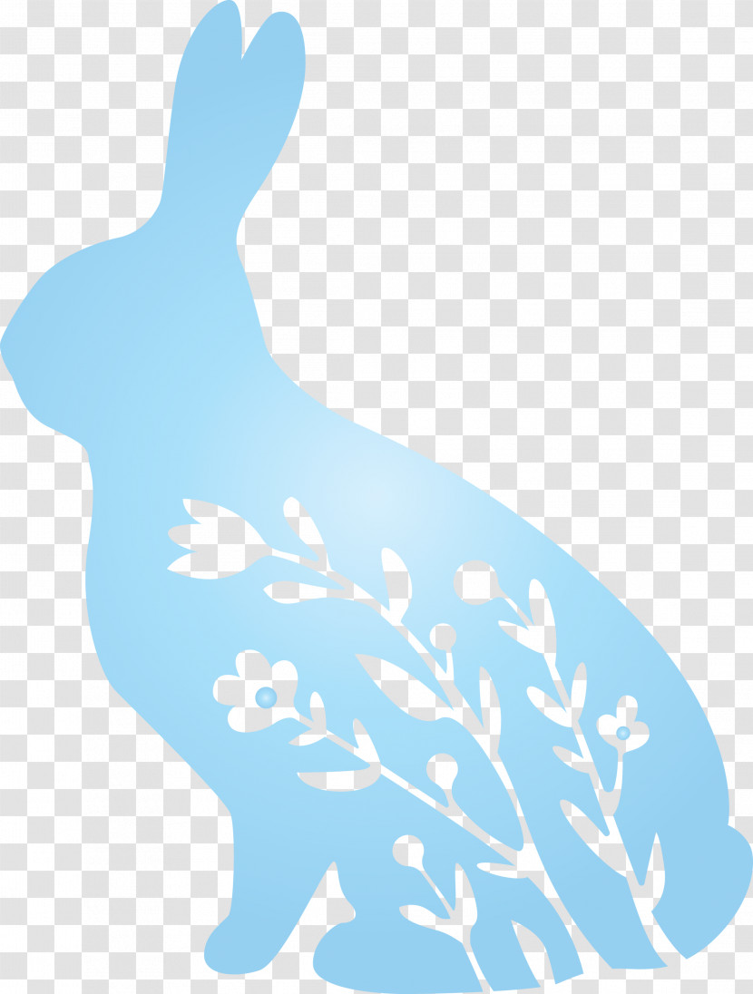 Floral Bunny Floral Rabbit Easter Day Transparent PNG