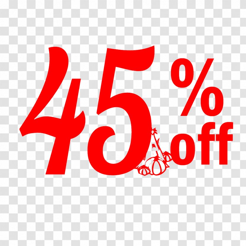 Thanksgiving Sale 45% Off Discount Tag. - Area - Brand Transparent PNG