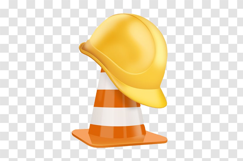 Hard Hat Architectural Engineering Icon - Orange - Yellow Helmet Transparent PNG