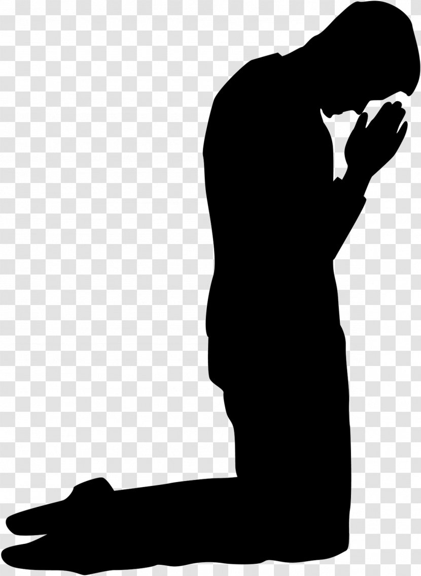 Prayer Kneeling Clip Art - Silhouette - Praying Transparent PNG