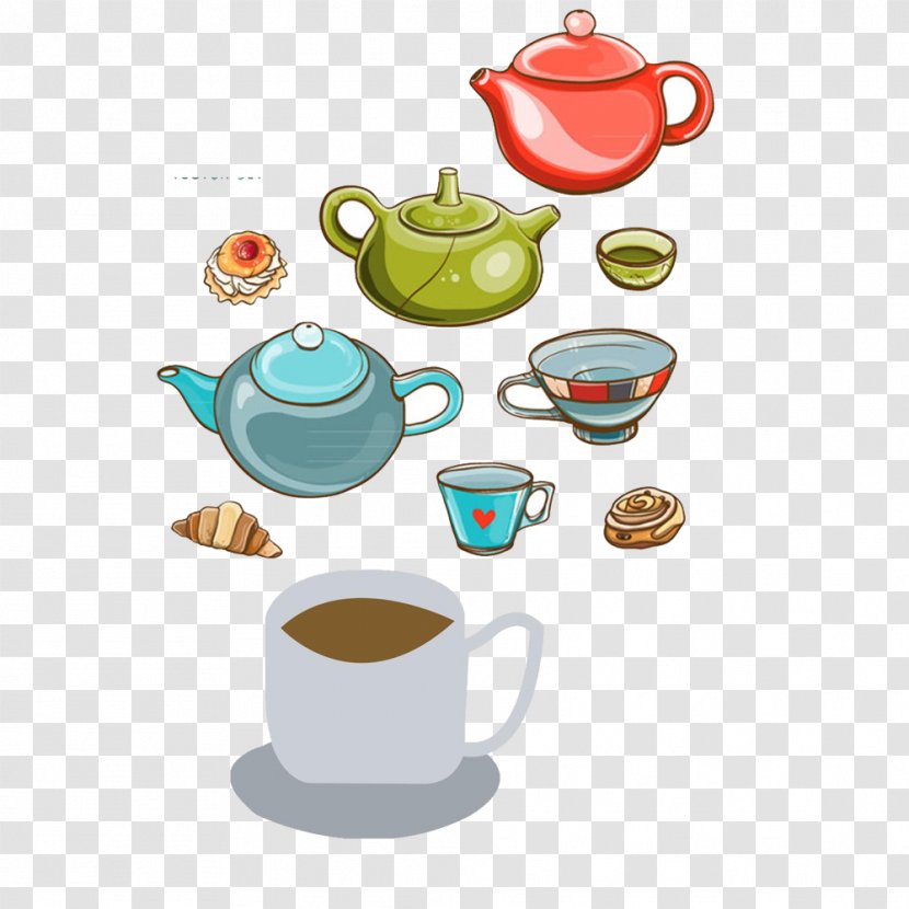 Teapot Vector Graphics Cup Coffee & Tea Pots - Set Transparent PNG