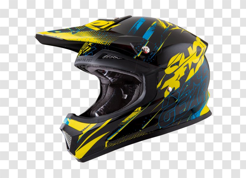 Motorcycle Helmets Yellow Motocross - Bicycle Helmet - Cross Shot Transparent PNG