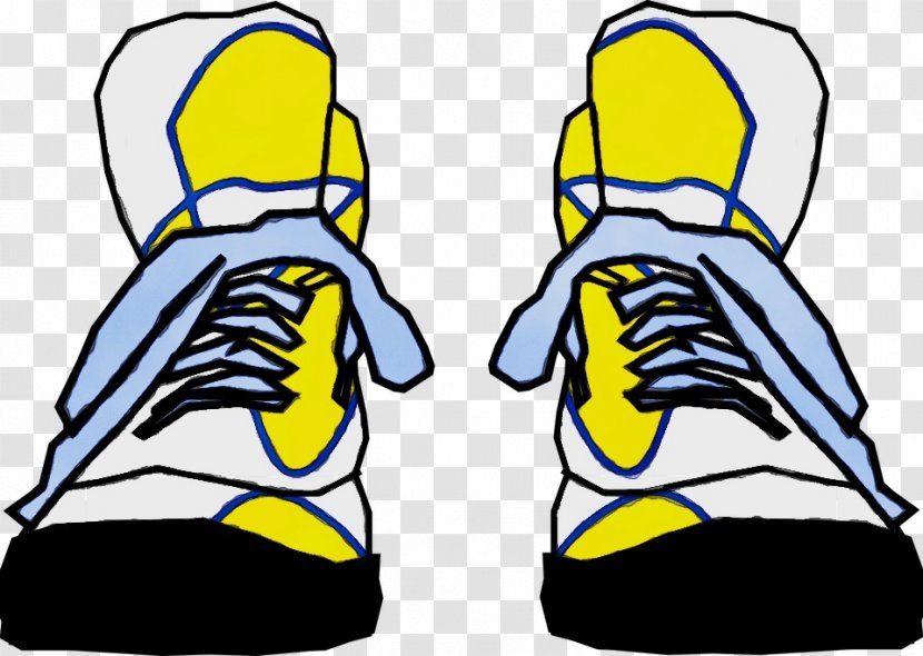 Footwear Yellow Clip Art Shoe Athletic - Sneakers Transparent PNG