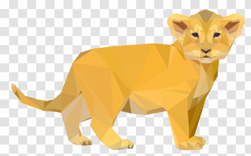 Lion Sticker Clip Art - Terrestrial Animal - Animals Geometric Transparent PNG