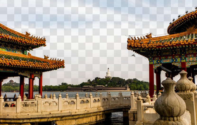 Beihai Park Wulongting Odori Yongrui Pavilion Tourist Attraction - Temple Transparent PNG