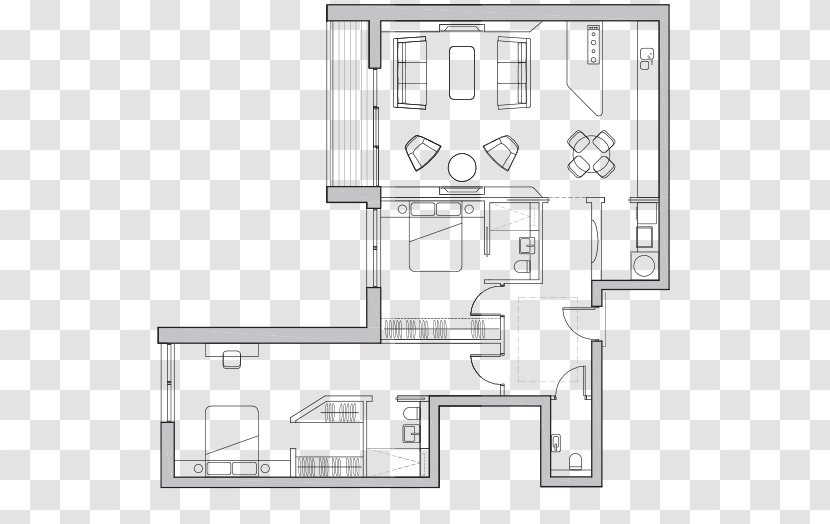 Crosstrees Floor Plan Architecture Apartment House - Canford Cliffs Road - Tree Transparent PNG