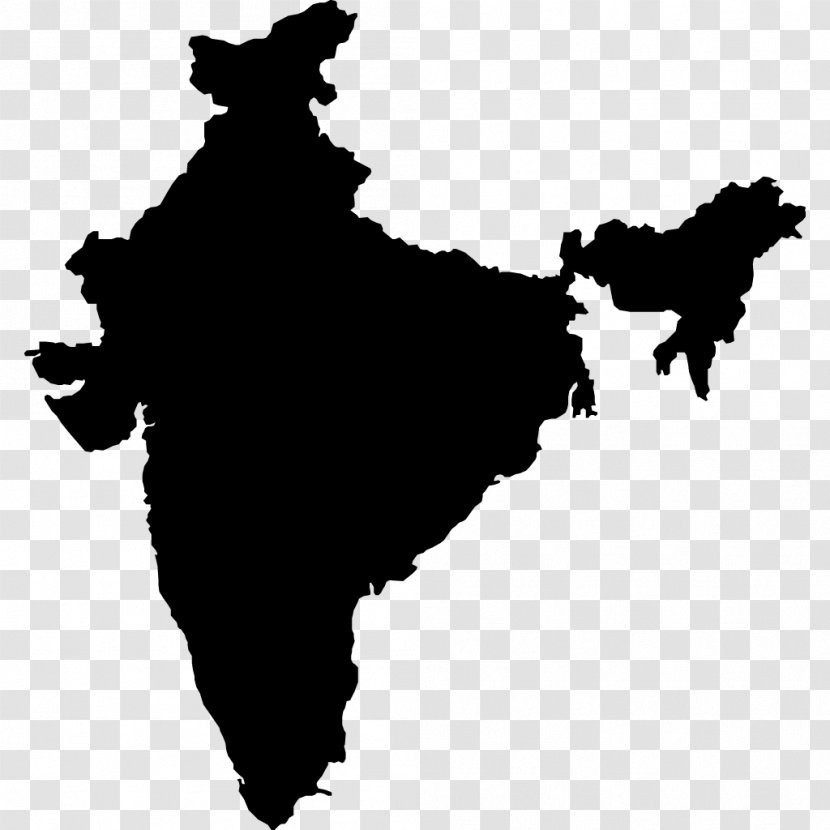 States And Territories Of India Blank Map - Dog Like Mammal - The Seven Wonders Transparent PNG