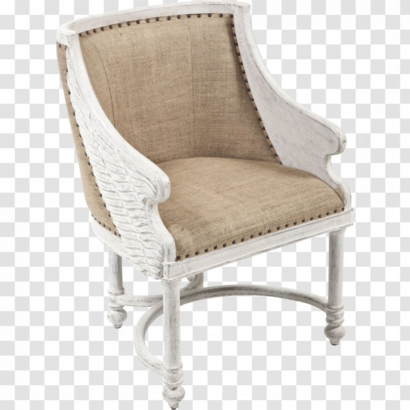 Chair Furniture Shabby Chic Hessian Fabric Wicker - Wing Transparent PNG