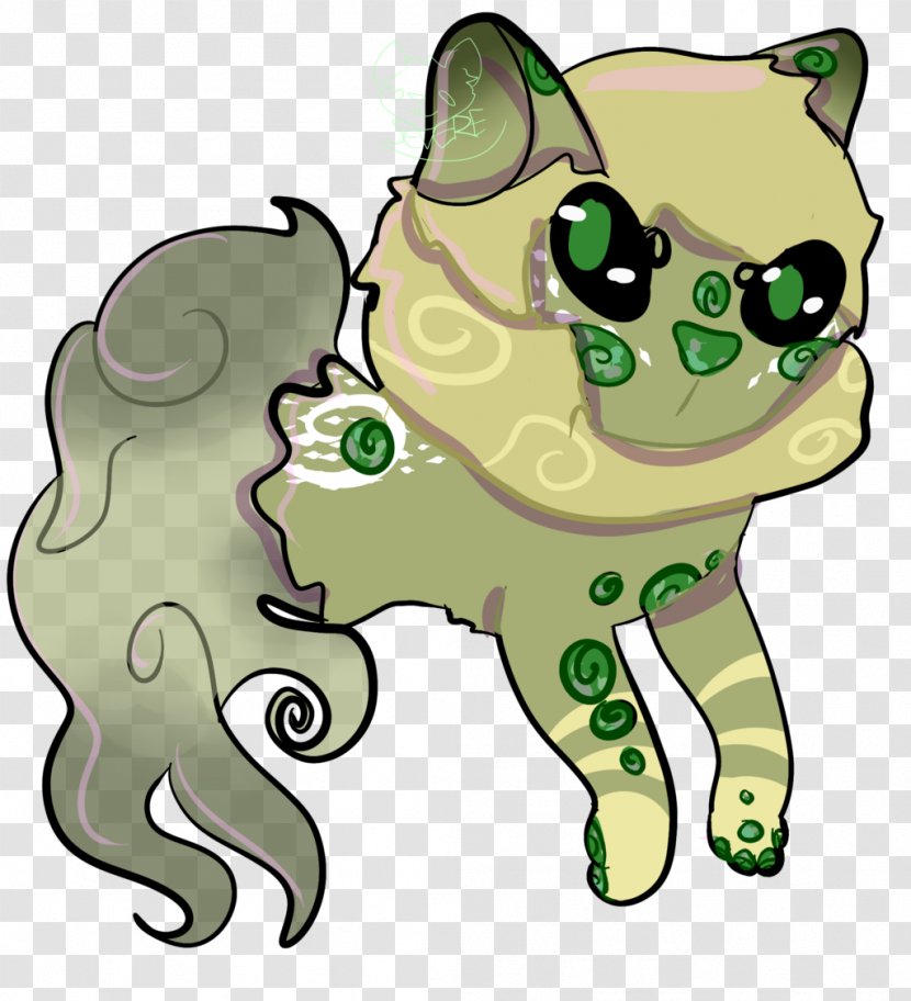 Cat Kitten Frog Mammal - Pistachio Transparent PNG