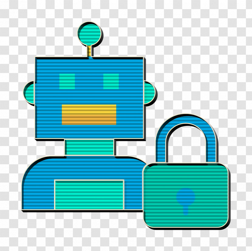 Futuristic Icon Lock Icon Robots Icon Transparent PNG