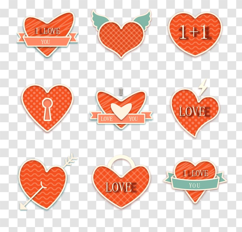 Euclidean Vector Illustration - Computer Graphics - 9 Exquisite Love Design Material Transparent PNG