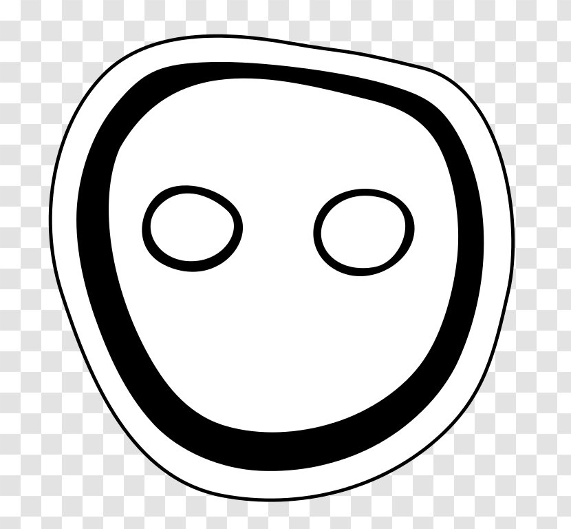 Smiley Nose Line Art Mouth - Text Transparent PNG