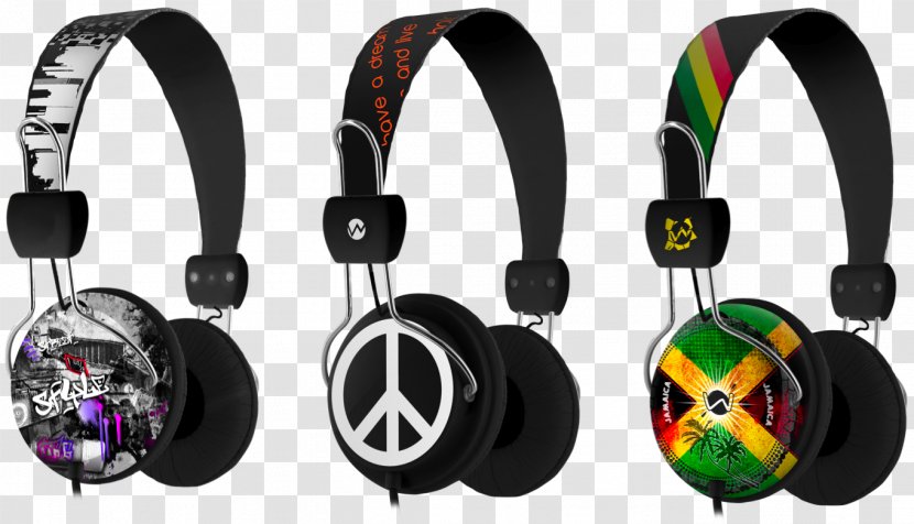 Headphones Audio Beats Electronics Microphone Wireless - Reggae Transparent PNG