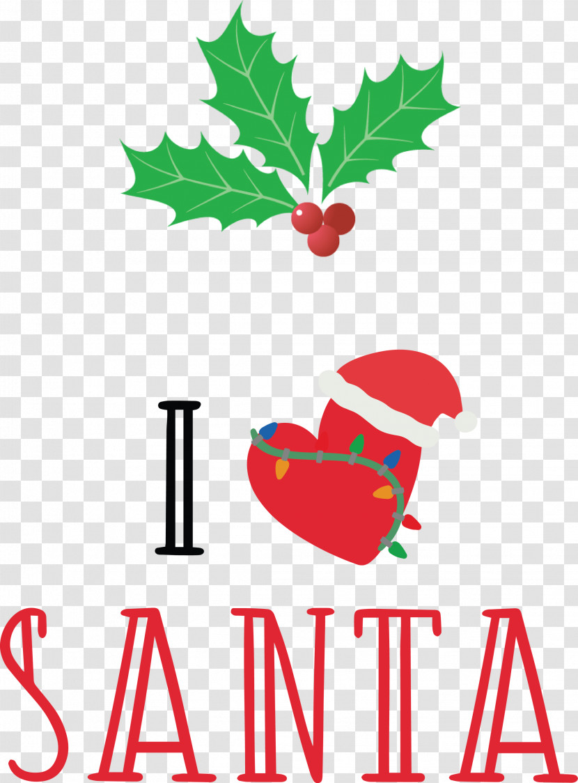 I Love Santa Santa Christmas Transparent PNG