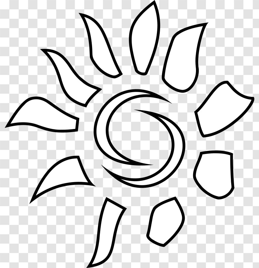 Drawing Line Art Clip - White - Drawings Of Sun Transparent PNG