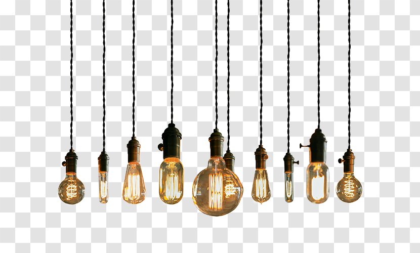 Lighting Incandescent Light Bulb Pendant Fixture - Edison - String Lights Transparent PNG