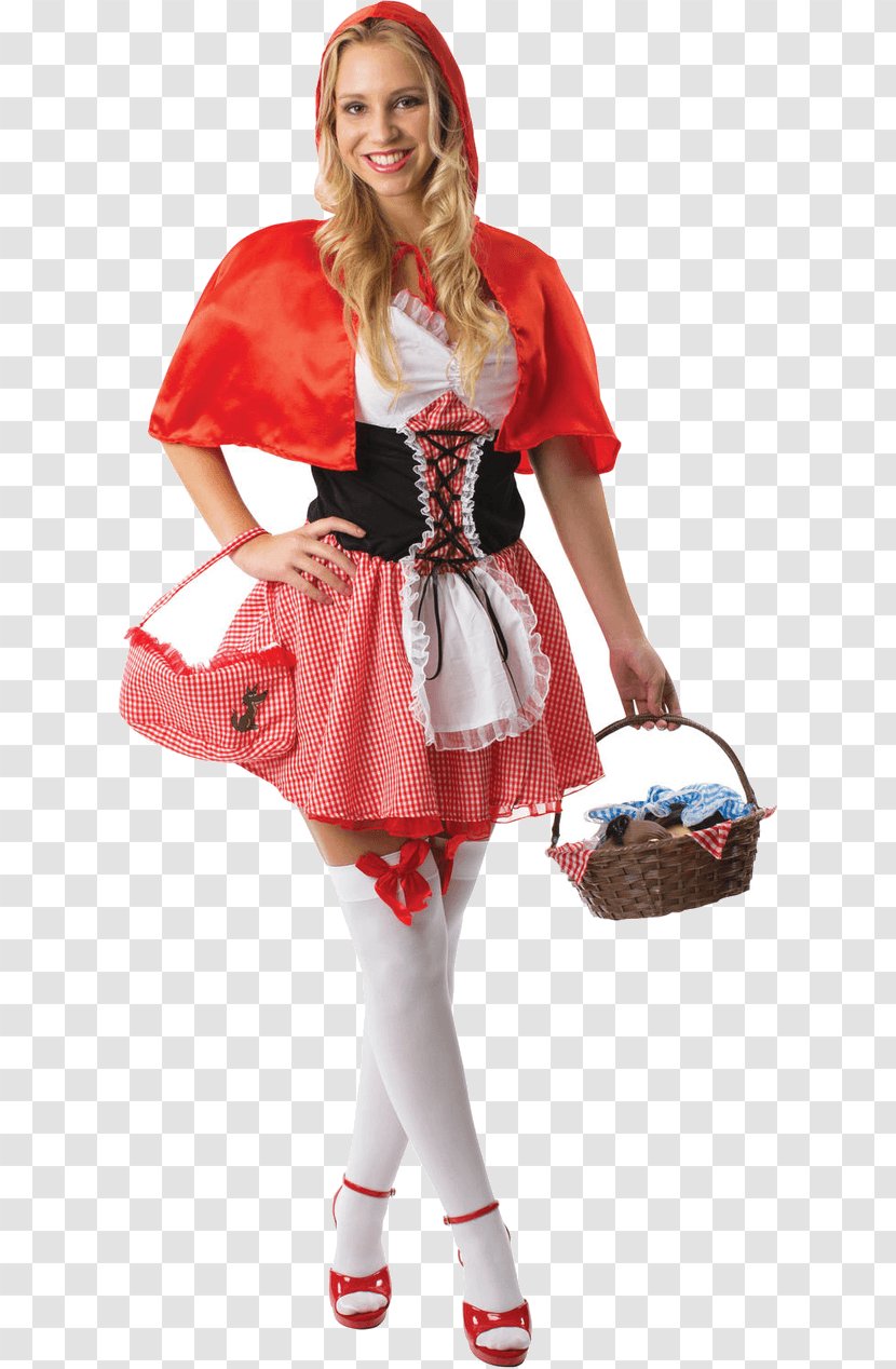 Little Red Riding Hood Costume Party Dress Transparent PNG