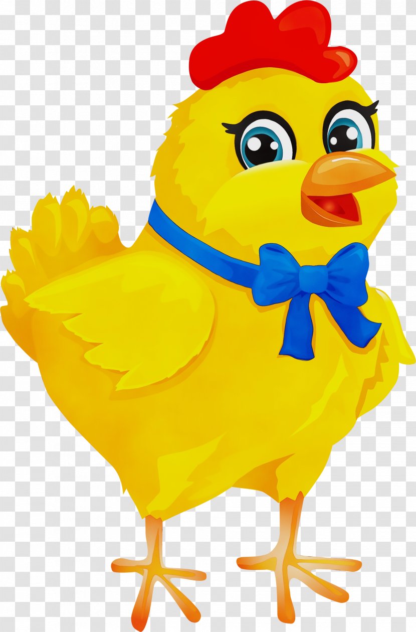 Chicken Cartoon Yellow Rooster Clip Art - Beak - Bird Transparent PNG