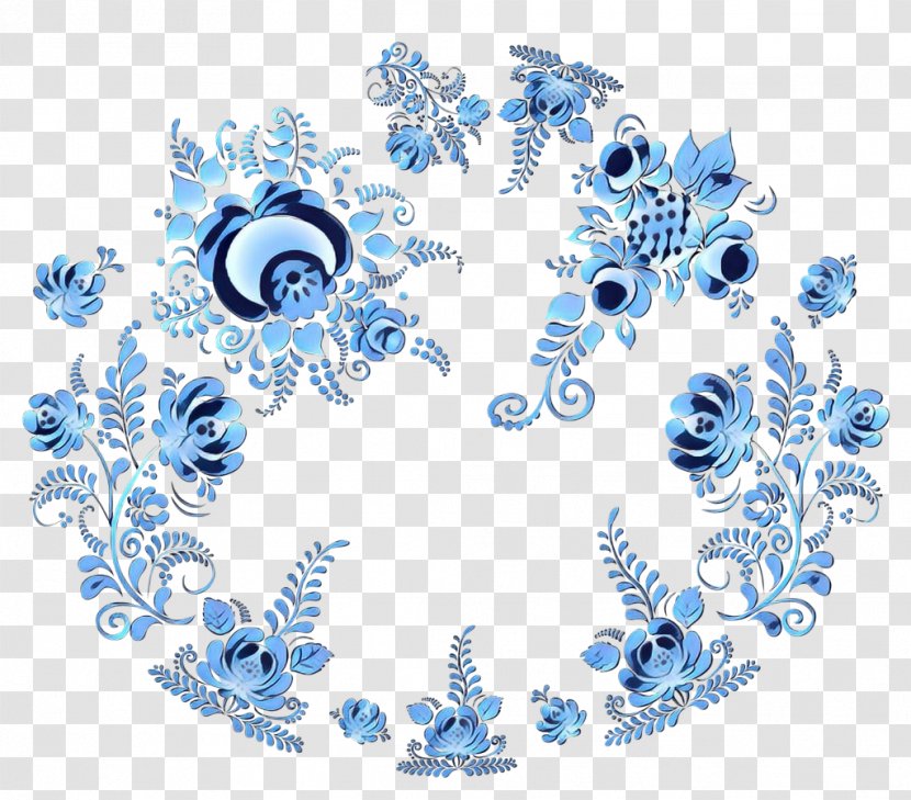 Flower Ornament - Textile Arts - Aqua Blue Transparent PNG