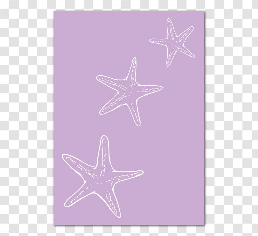 Starfish Pink M Line - Violet - Wedding Invitation Paper Transparent PNG