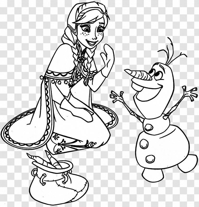 Anna Elsa Kristoff Olaf Coloring Book - Flower Transparent PNG