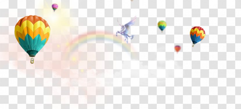 Balloon Fundal - Taobao - Hot Air Rainbow Background Free Download Transparent PNG