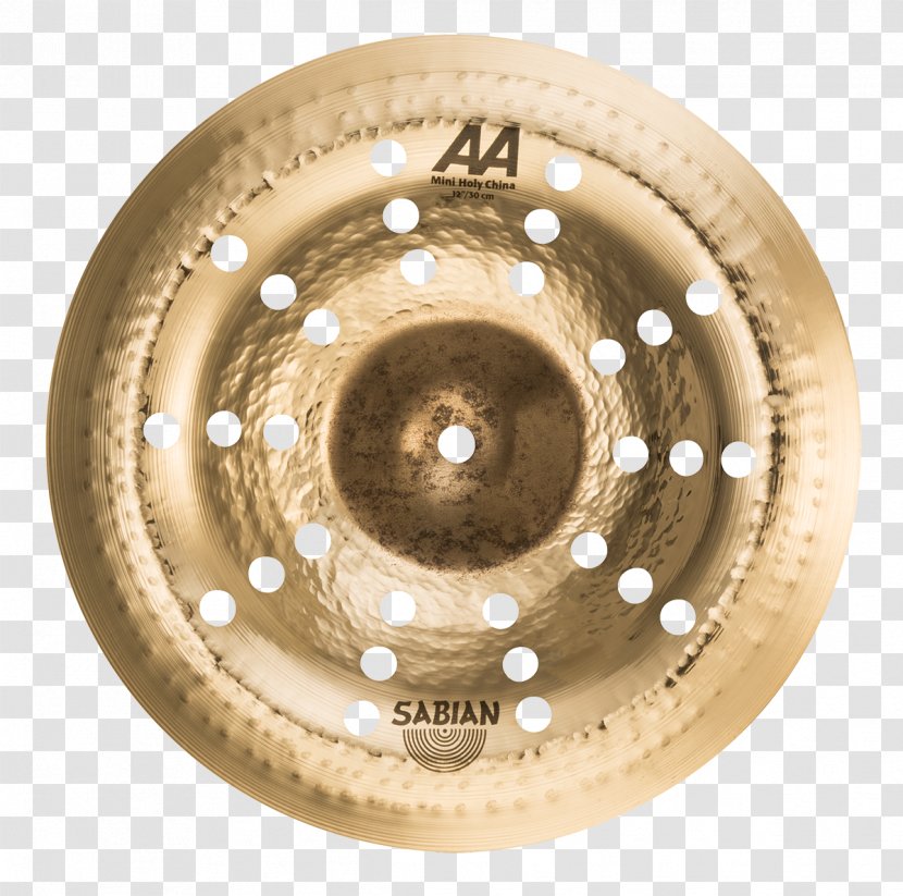 Sabian AA French Cymbals Mini Holy China Splash Cymbal - Metal Transparent PNG