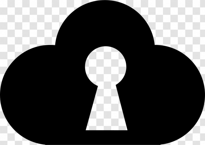 Lock Keyhole Tool Symbol - Black And White Transparent PNG