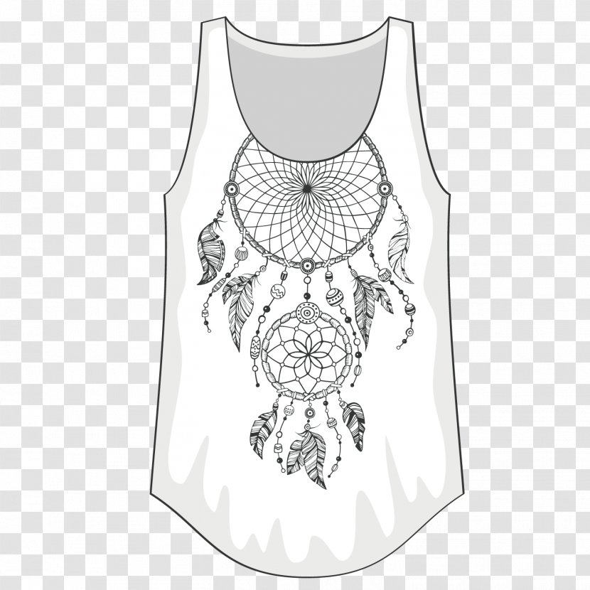 Dreamcatcher Native Americans In The United States Tribe Drawing - White Vest Transparent PNG