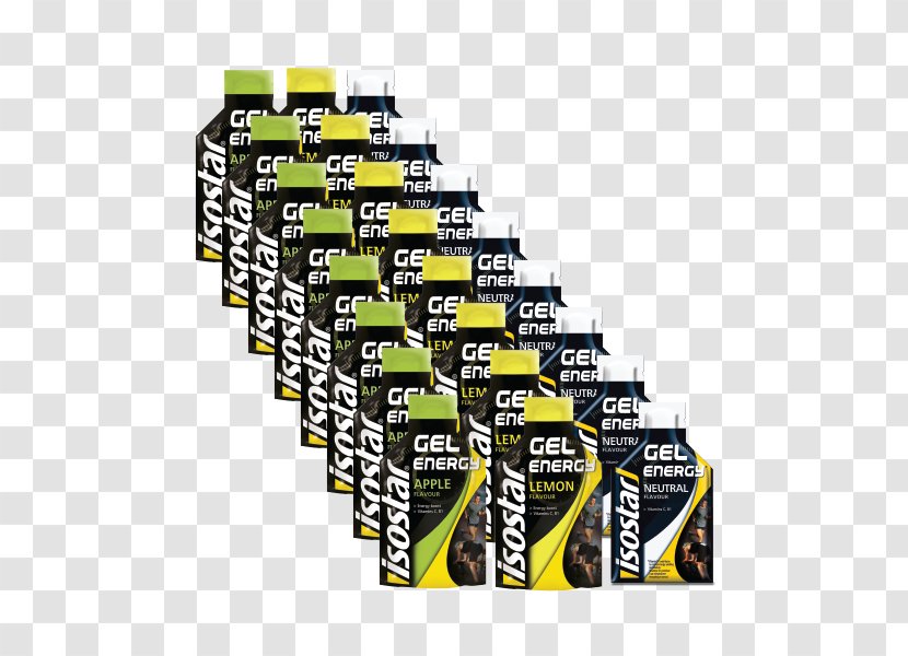 Isostar Energy Gel Caffeine Brand Flavor - Yellow - Visi Transparent PNG