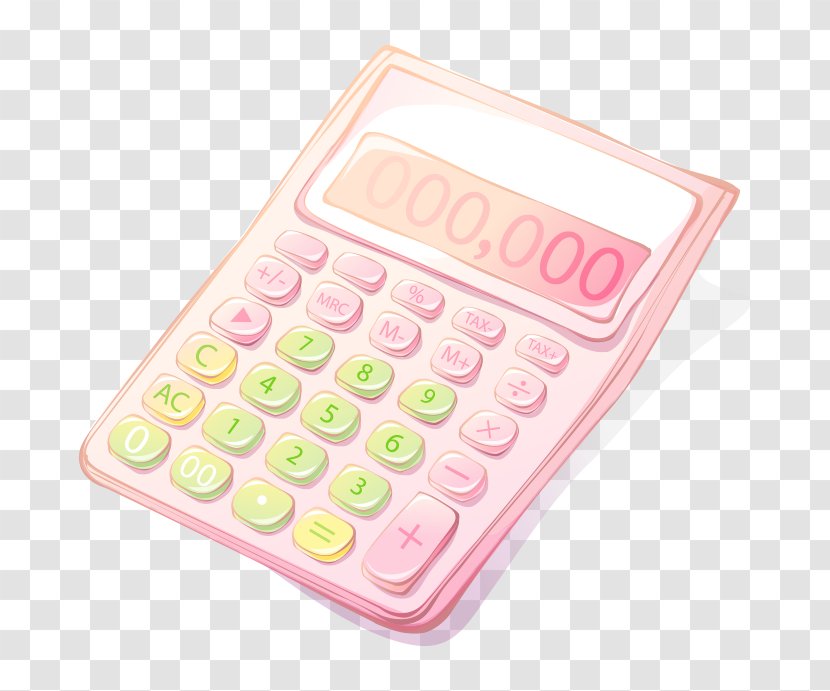 Calculator Pink Euclidean Vector - Telephony Transparent PNG