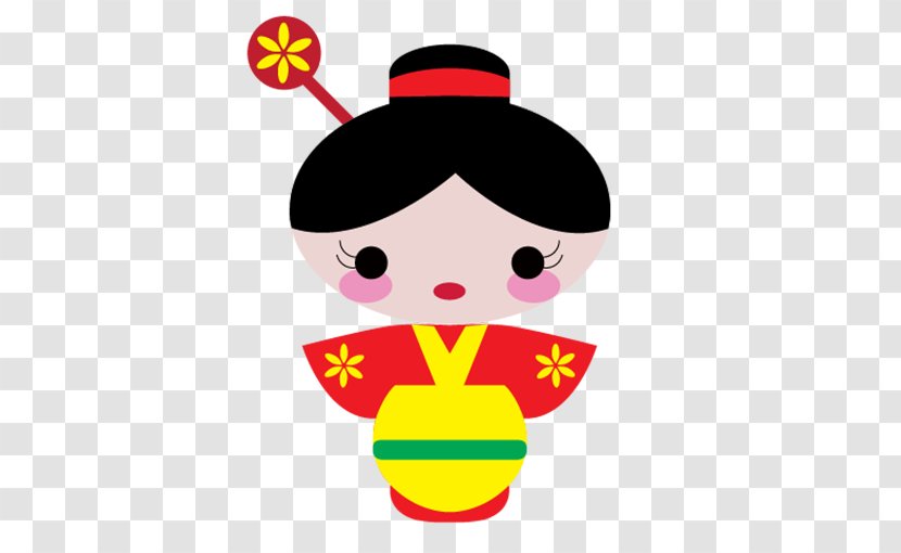 Kokeshi Doll Chinese Temple Architecture Paper - Woman Transparent PNG