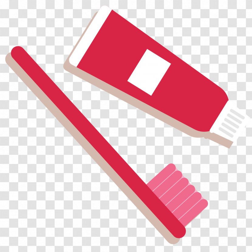 Toothbrush Toothpaste Cartoon - Vector Daily Necessities Transparent PNG