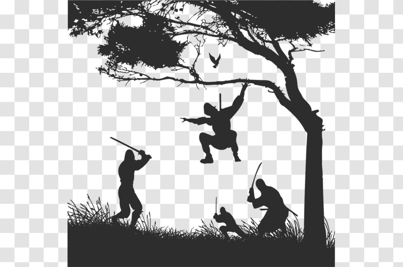 Wall Decal Ninja Mammal Wallpaper - Behavior - TREE MURAL Transparent PNG