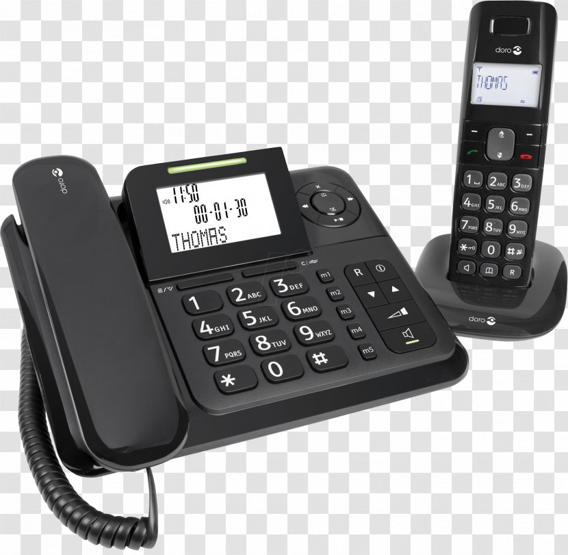 Doro Comfort 4005 Cordless Telephone Home & Business Phones Answering Machines - Telephony Transparent PNG