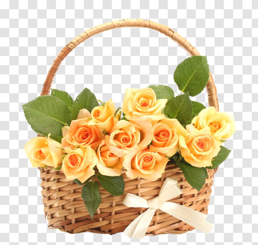Basket Rose Flower Bouquet Stock Photography - Arranging - Blumen Transparent PNG