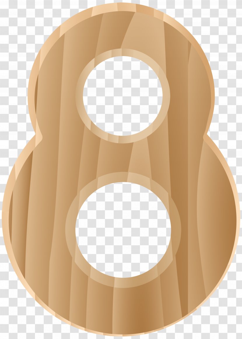 Product Brown Design Pattern - Wooden Number Eight Transparent Clip Art Image Transparent PNG