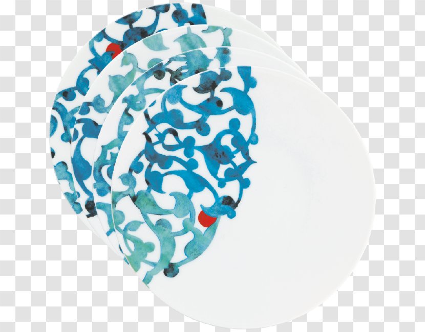 Buffet Dessert Plate Arabesque Dish - Blue Transparent PNG