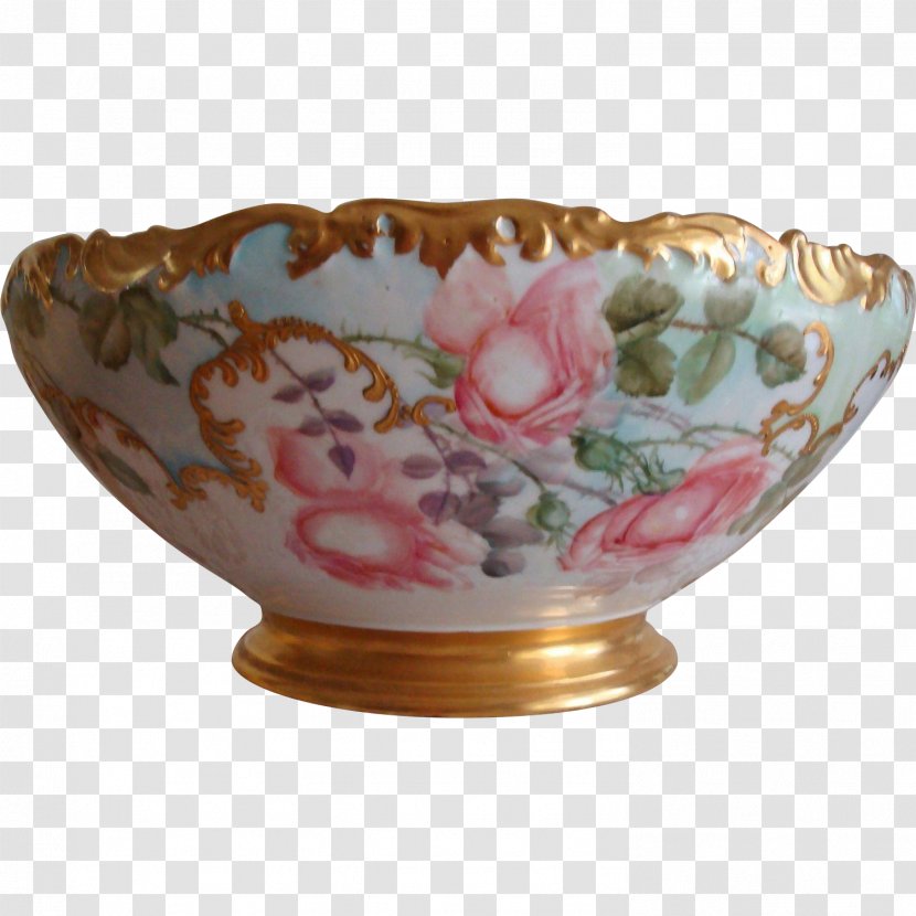 Porcelain Saucer Bowl Tableware - Dinnerware Set - Hand Painted Rose Transparent PNG
