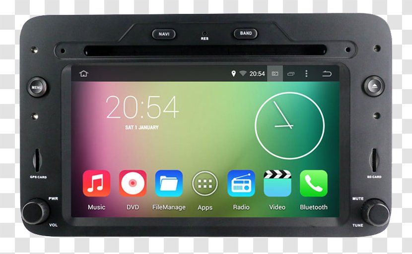 Portable Media Player DVD 1 Car Volkswagen - Radio Receiver Transparent PNG