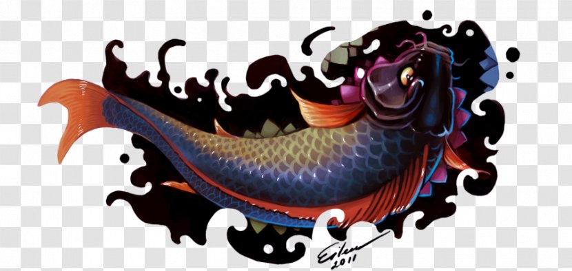 Cartoon Legendary Creature - Koi Fish Transparent PNG