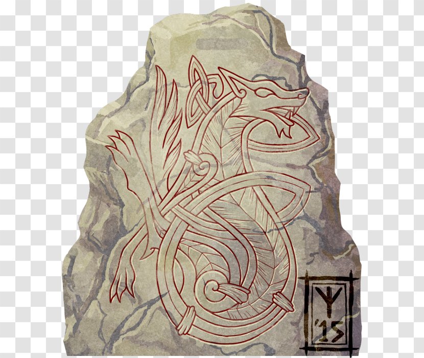 Gray Wolf Runestone Art Norse Mythology Norsemen - Gjallarhorn - Painting Transparent PNG