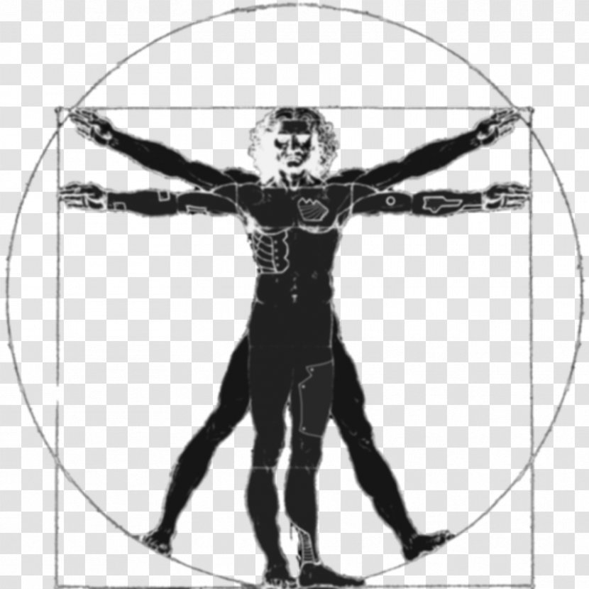 Vitruvian Man Silhouette Transparent PNG