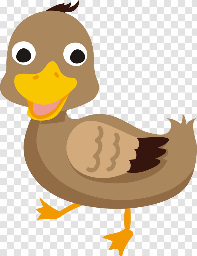 Duck Chicken Cartoon - Wing - Brown Transparent PNG