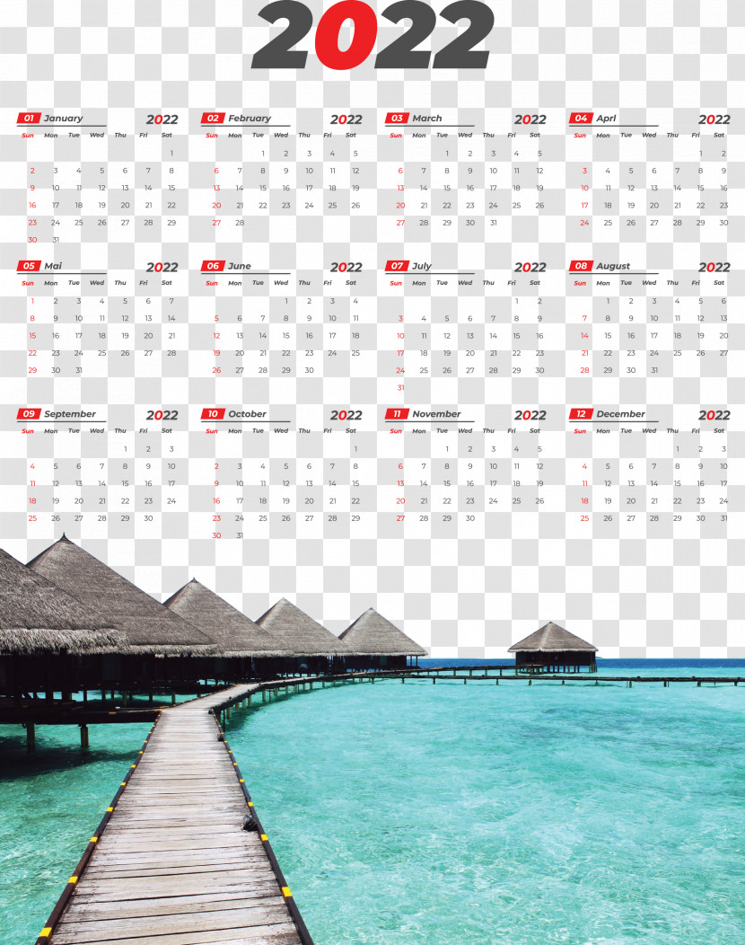 2022 Yearly Calendar Printable 2022 Yearly Calendar Template Transparent PNG