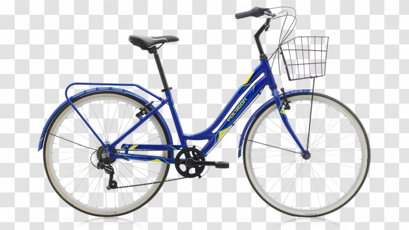 City Bicycle Polygon Bikes Mountain Bike Cranks - Handlebars - Blue Transparent PNG