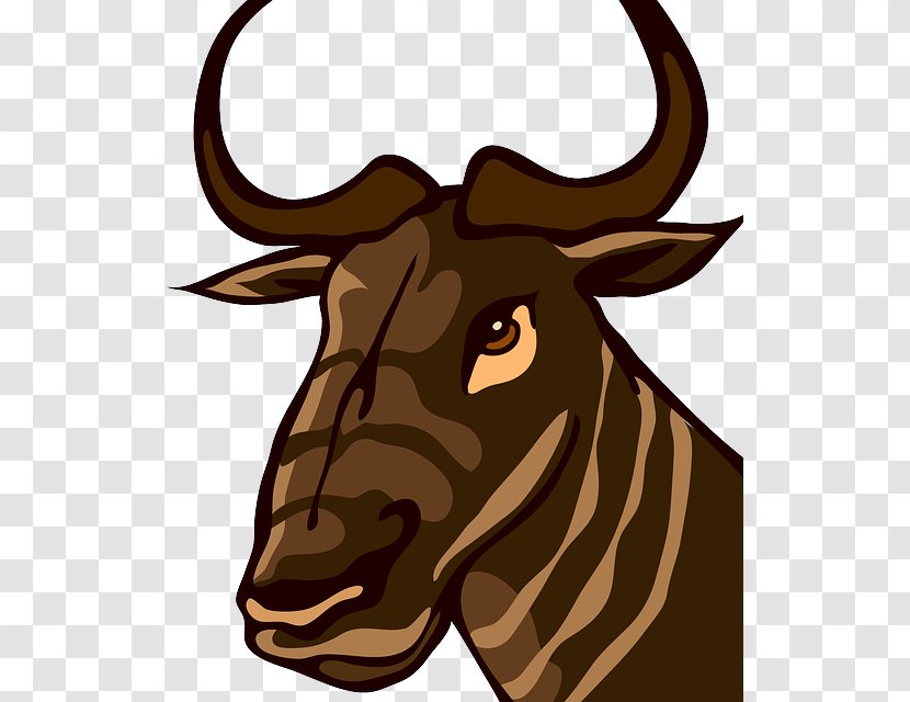 Wildebeest Clip Art - Head - Horse Like Mammal Transparent PNG